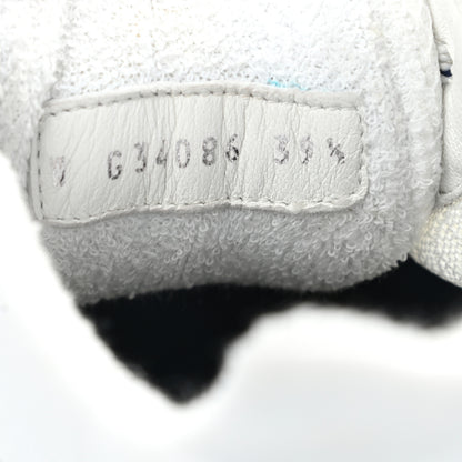 Chanel Calfskin Mesh Lycra Womens Logo Sneakers 39.5 White 7 of 16