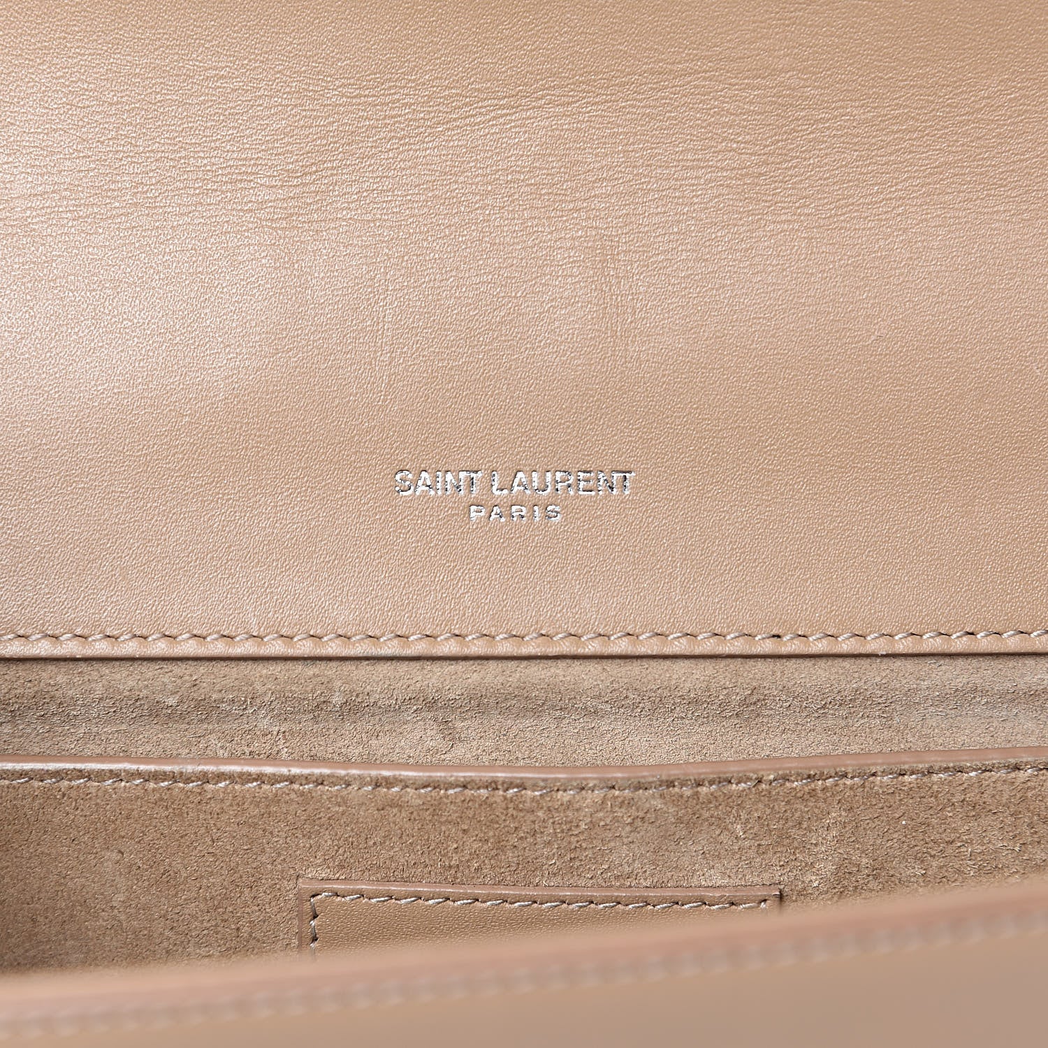 Saint Laurent Smooth Calfskin Medium Classic Monogram Kate Tassel Satchel Dark Beige 7 of 21