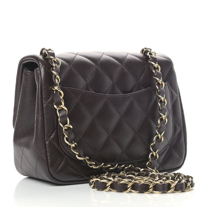 Chanel Lambskin Quilted Mini Square Flap Dark Brown 2 of 4