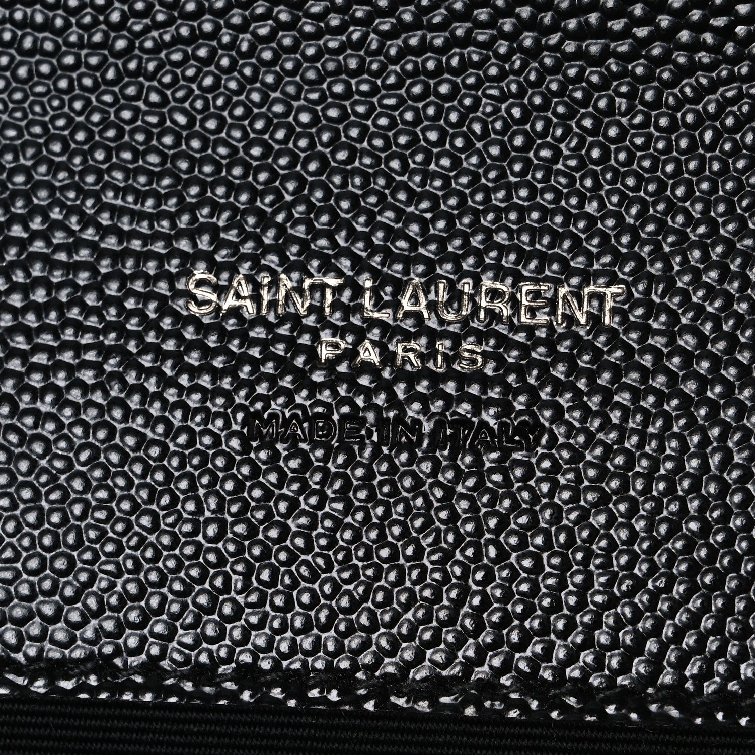 Saint Laurent Grain De Poudre Matelasse Chevron Monogram Monochrome Envelope Clutch Black 6 of 7