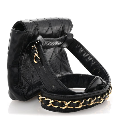 Chanel Calfskin Quilted Flap Waist Belt Bag 70 28 Black 3 of 11