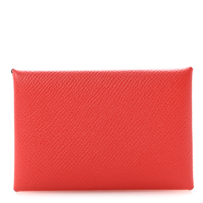 Hermes Epsom Calvi Card Case Rose Jaipur 1 of 7