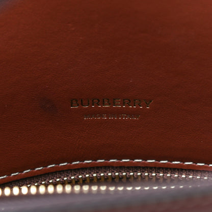 Burberry Calfskin Vintage Check Mini Two Handle Title Bag Black 5 of 11