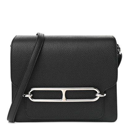 Hermes Taurillon Clemence Sac Roulis 23 Black 1 of 13