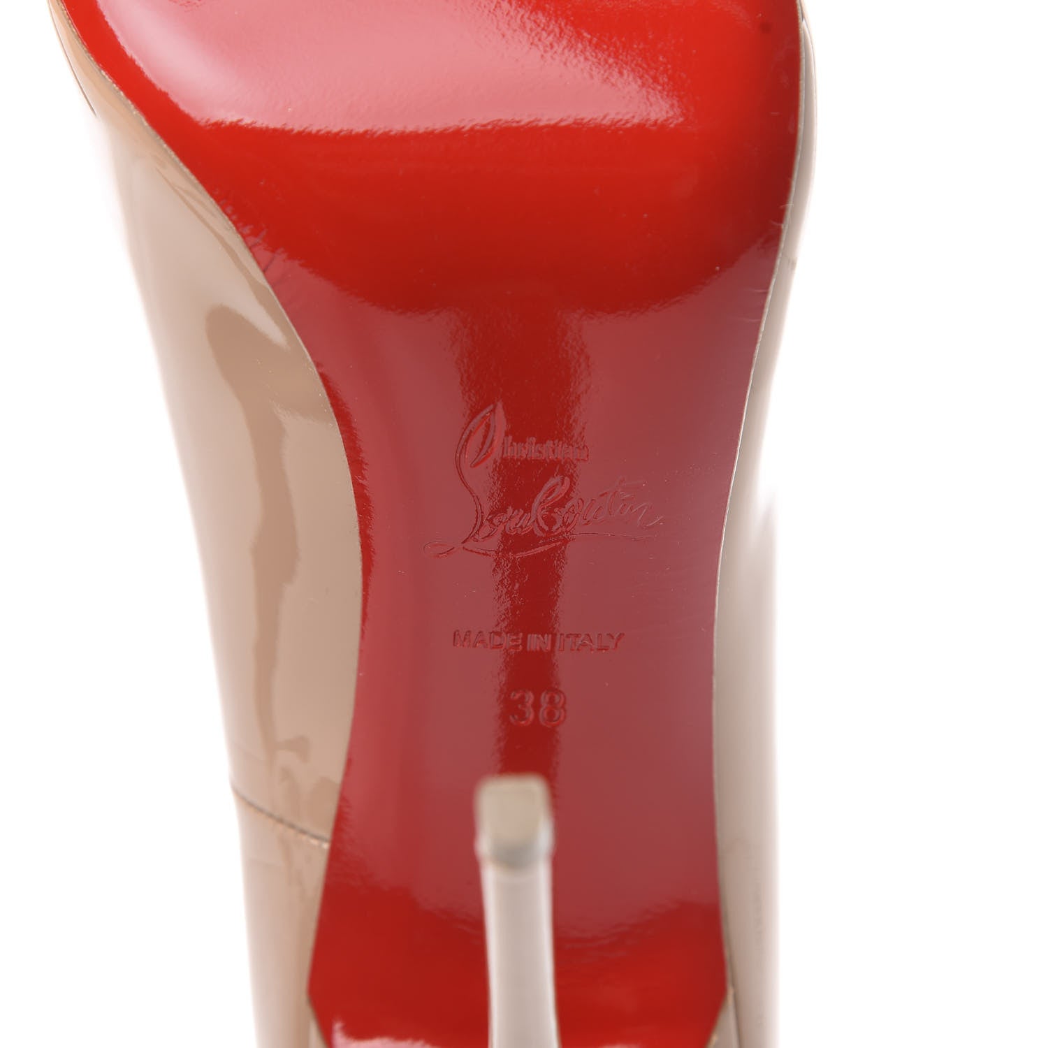 Christian Louboutin Patent So Kate 120 Pumps 38 Nude 6 of 8