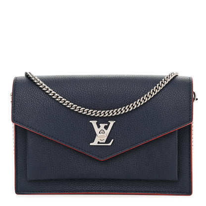 Louis Vuitton Soft Calfskin My Lockme Chain Pochette Marine Rouge 1 of 10