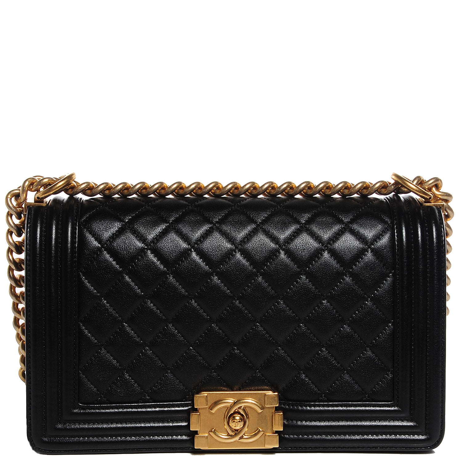 Chanel Calfskin Medium Boy Flap Black 1 of 8