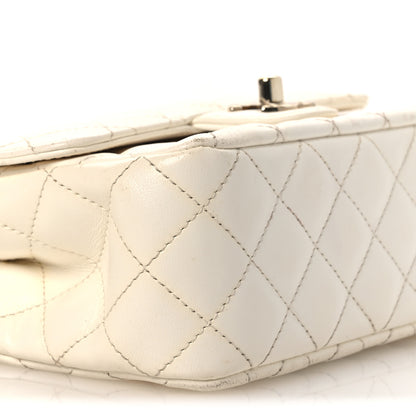 Chanel Lambskin Quilted Mini Crystal Top Handle Rectangular Flap White 9 of 17