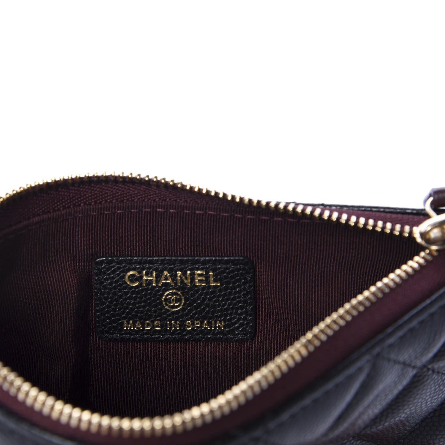 Chanel Caviar Quilted Small Cosmetic Case Black 8 of 9