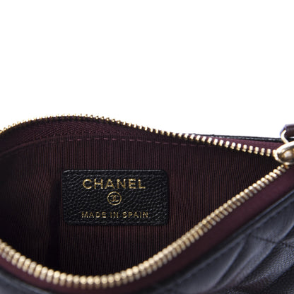 Chanel Caviar Quilted Small Cosmetic Case Black 8 of 9