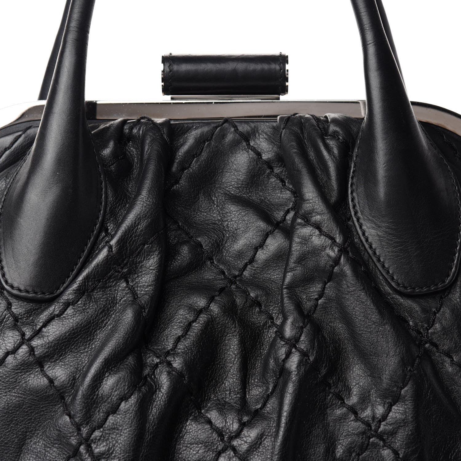 Chanel Calfskin Stitched Expandable Frame Bag Black 10 of 10