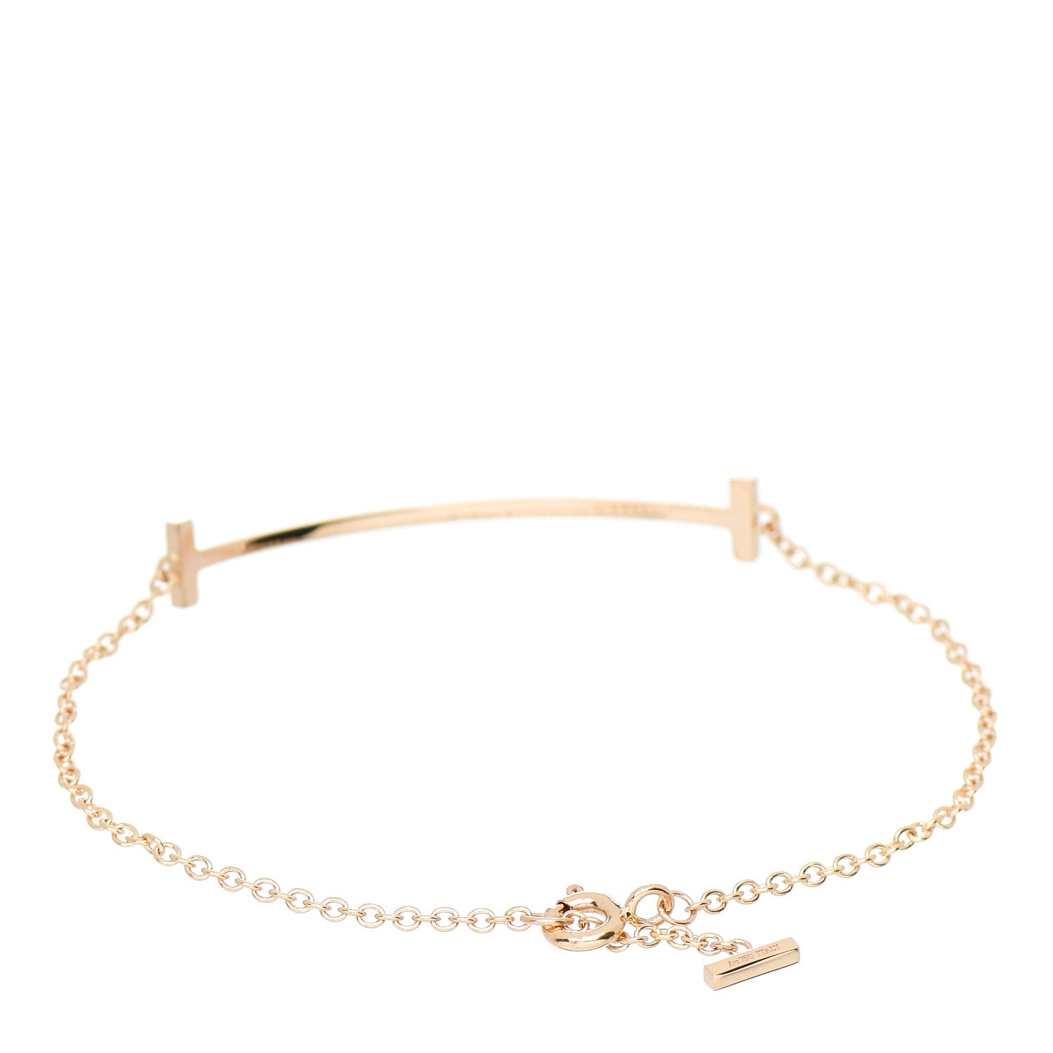 Tiffany 18K Rose Gold T Smile Bracelet 2 of 4