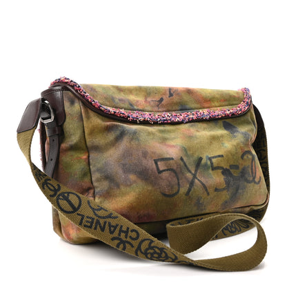 Chanel Washed Toile Large Graffiti On The Pavements Messenger Khaki Multicolor 3 of 10