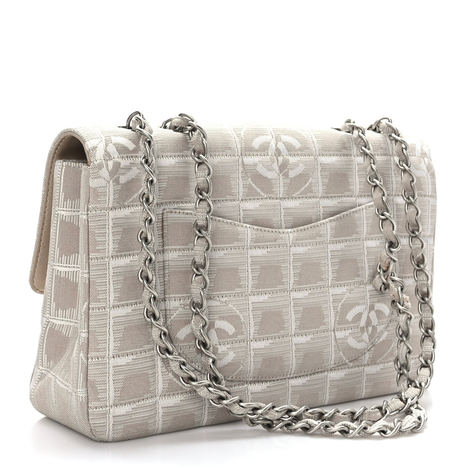 Chanel Nylon Medium Travel Flap Light Beige 3 of 8