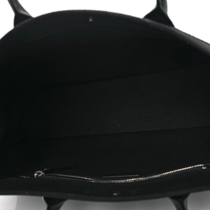 Saint Laurent Linen Calfskin Rive Gauche Tote Black 5 of 8