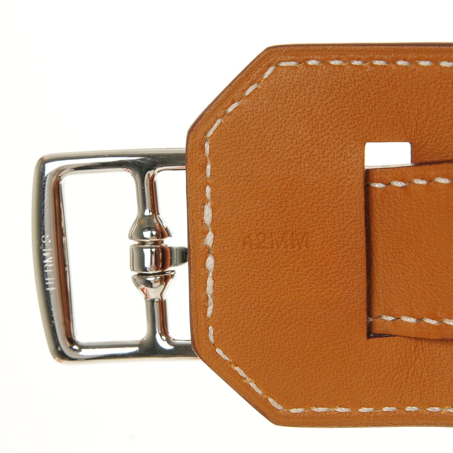 Barenia Leather 42mm Apple Watch Band Fauve