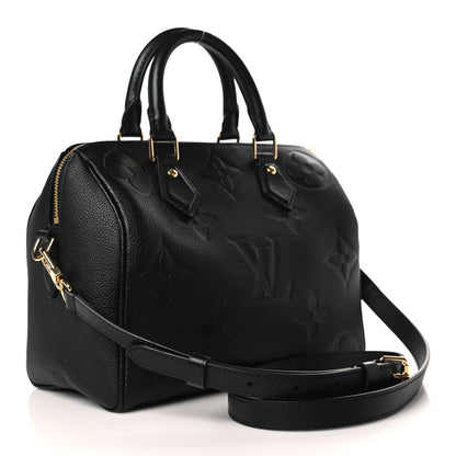 Louis Vuitton Empreinte Monogram Giant Speedy Bandouliere 25 Black 3 of 9