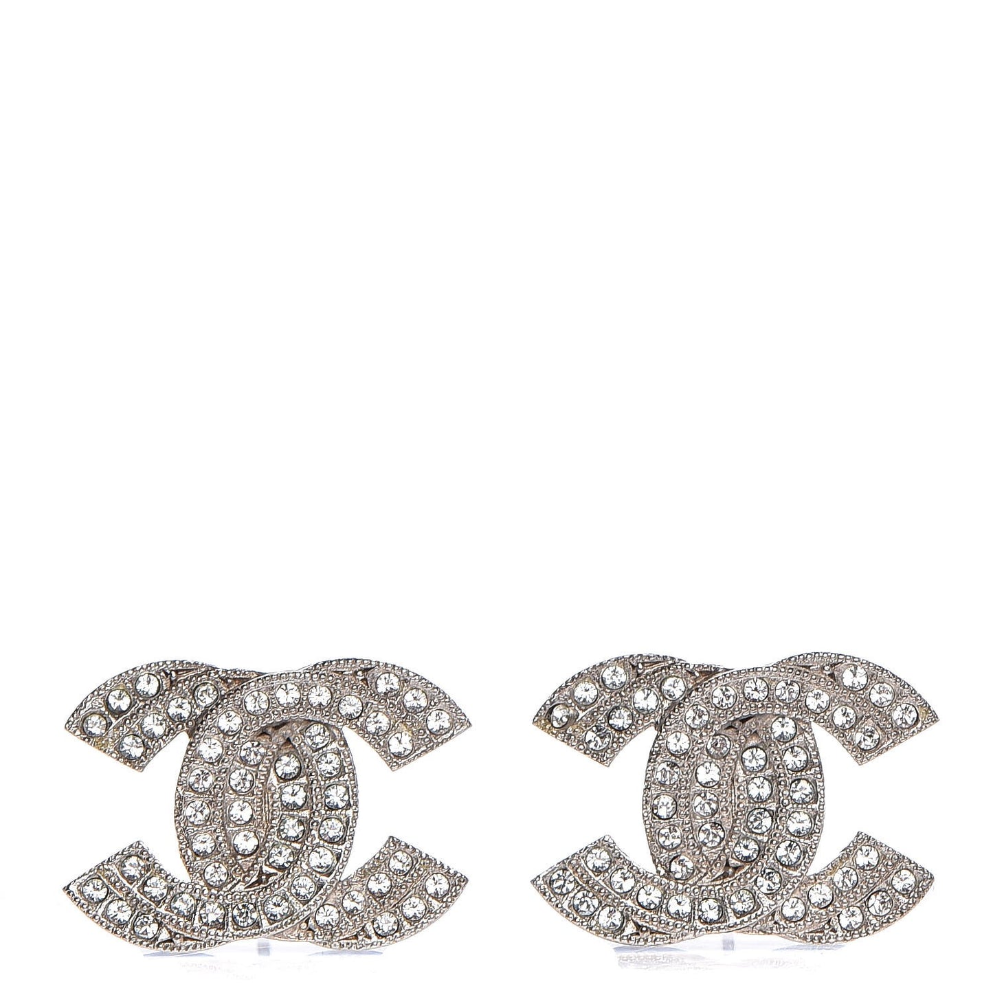 Crystal CC Earrings Silver