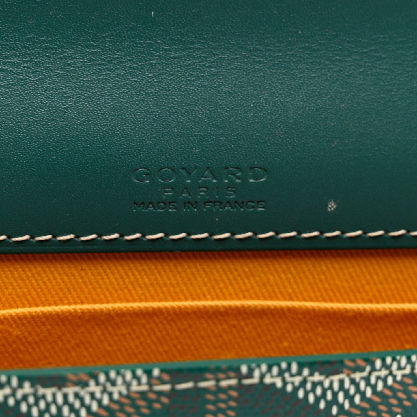 Goyardine Monte Carlo Bois Clutch Green