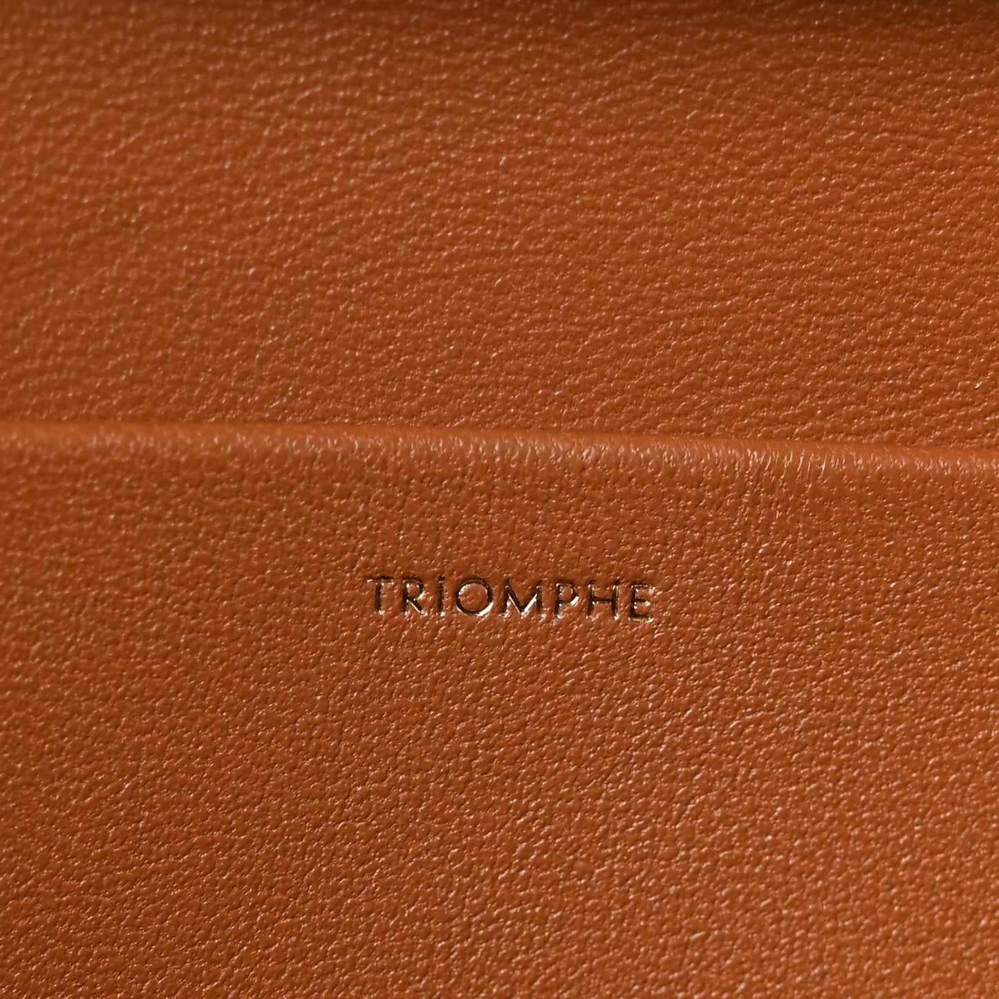 Natural Calfskin Triomphe Strap Bag Tan
