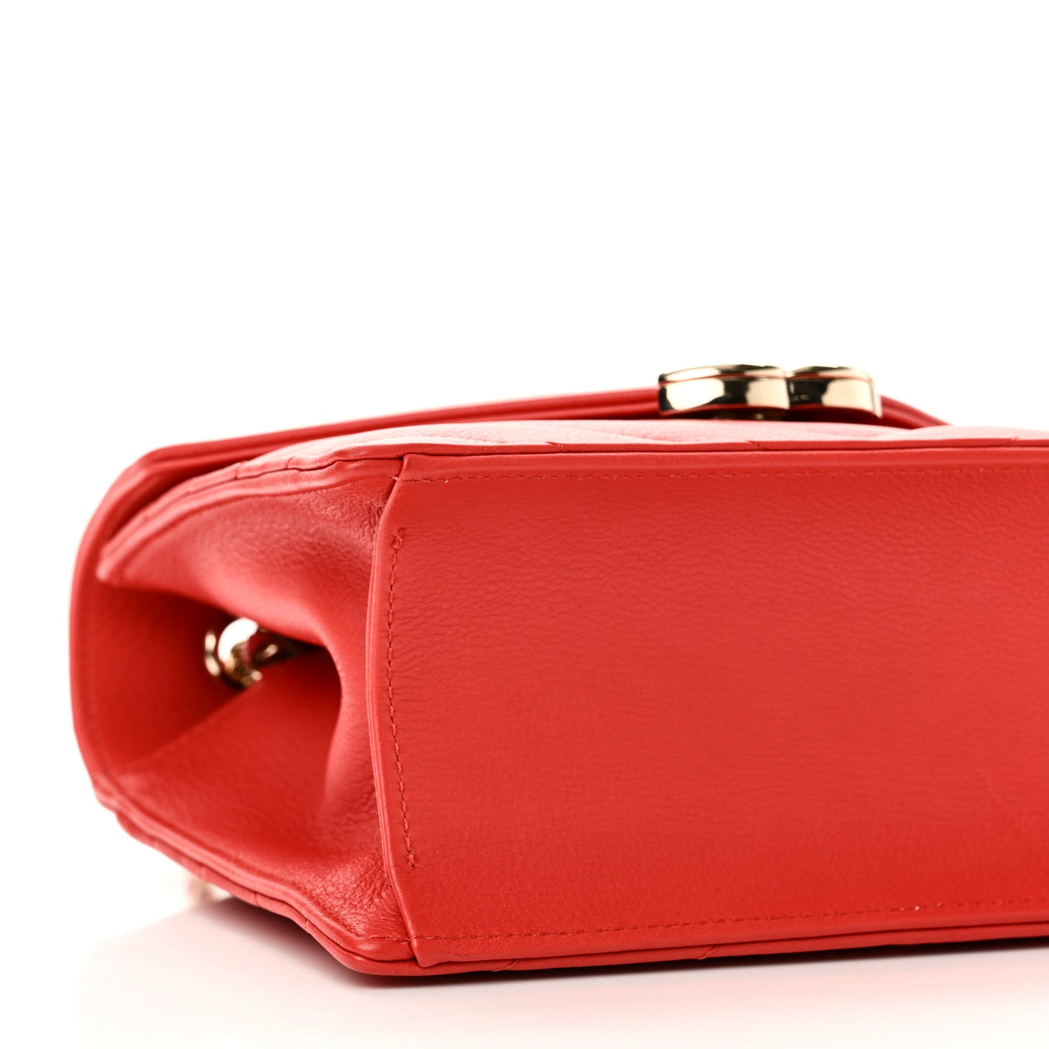 Chanel Calfskin Quilted Chevron Small Envelope Flap Red 9 of 10