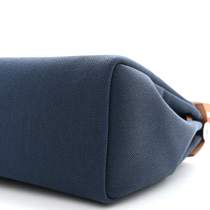 Hermes Toile Officier Vache Hunter Laque Horseshoe Herbag Zip PM 31 Bleu De Malte Natural 12 of 14
