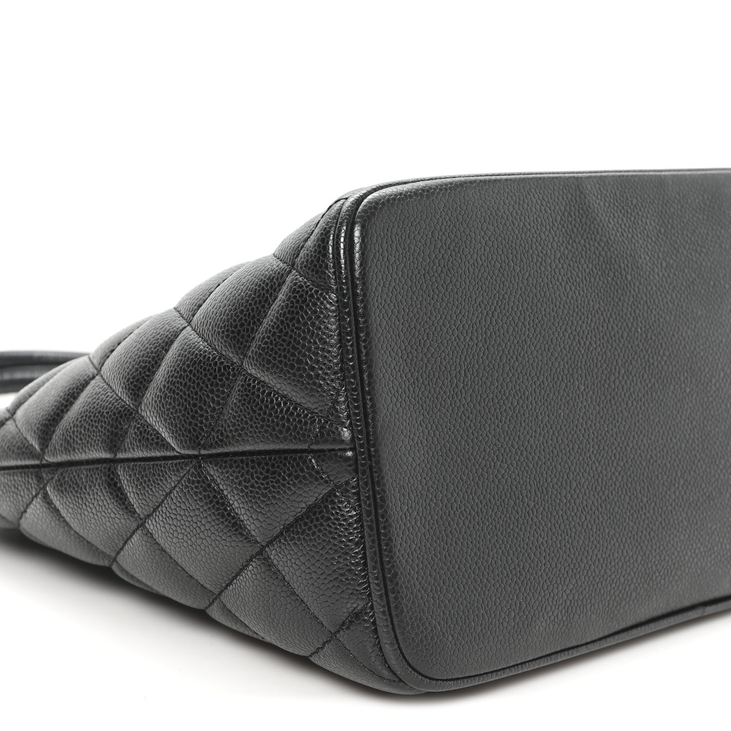 Caviar Quilted Medallion Tote Black