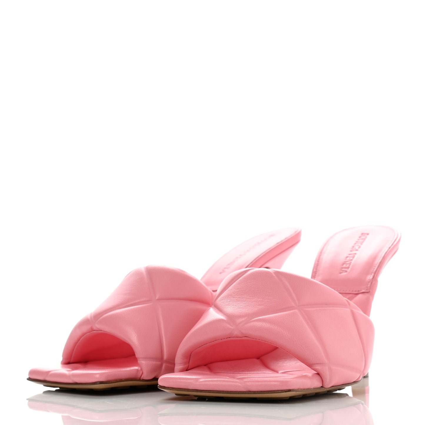 Nappa Quilted Rubber Lido Mule Sandals 39 Blossom