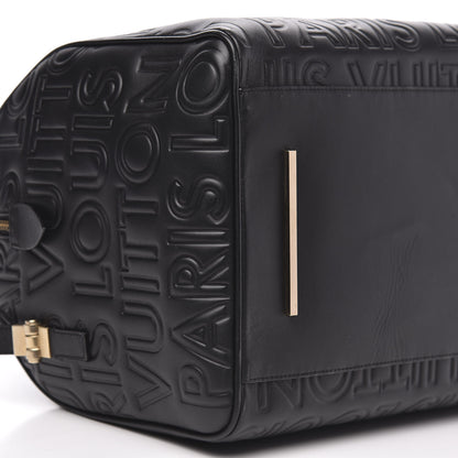 Louis Vuitton Calfskin Embossed Speedy Cube 30 Black 7 of 10