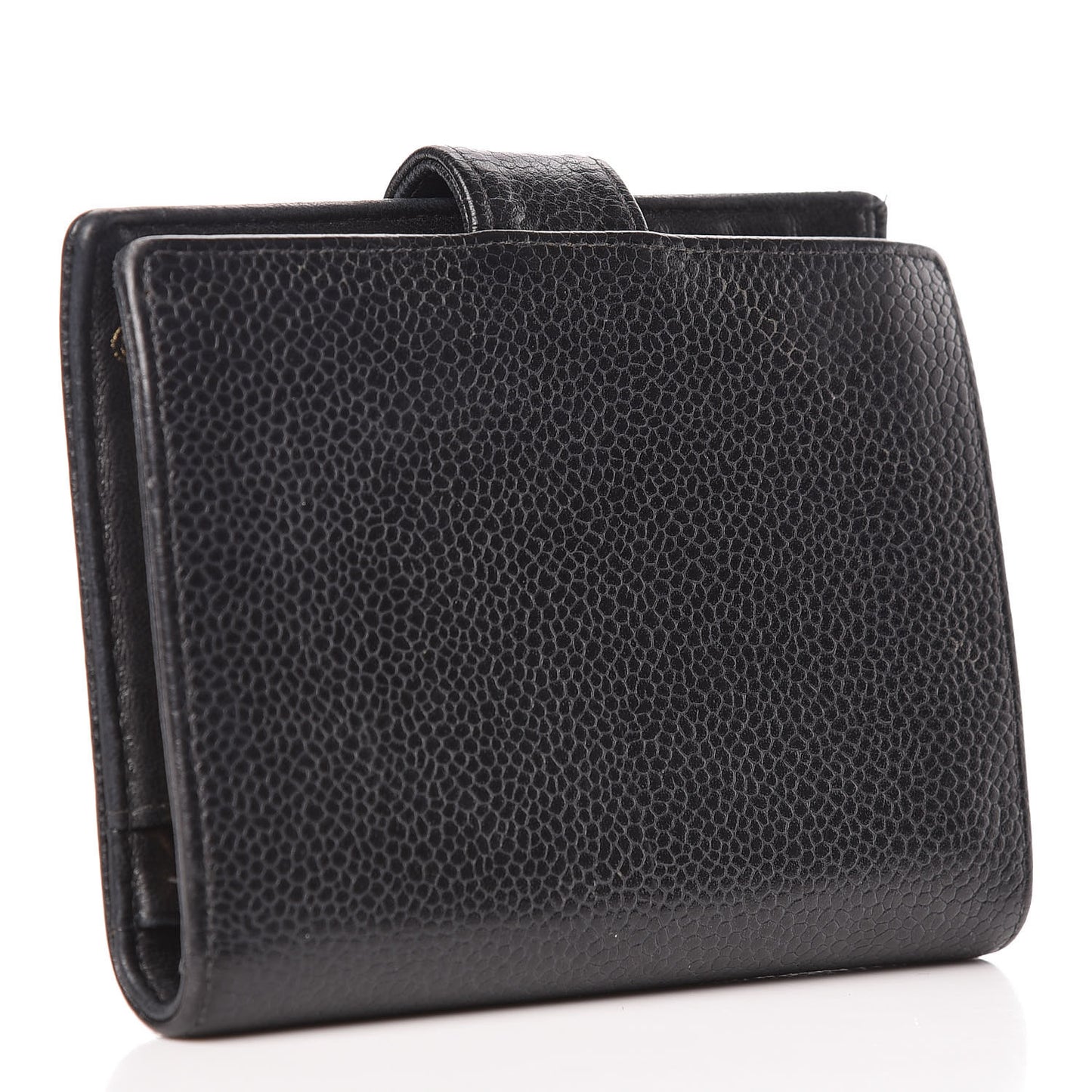 Caviar Timeless CC Compact French Wallet Black