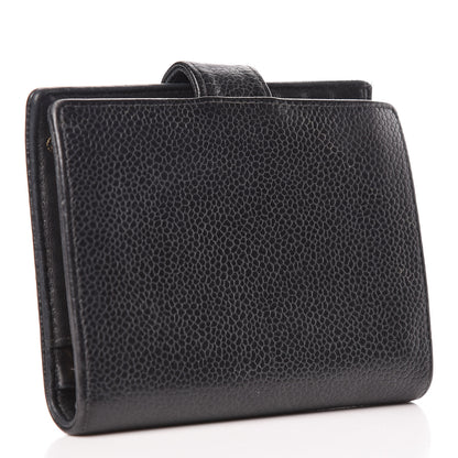 Chanel Caviar Timeless CC Compact French Wallet Black 3 of 11