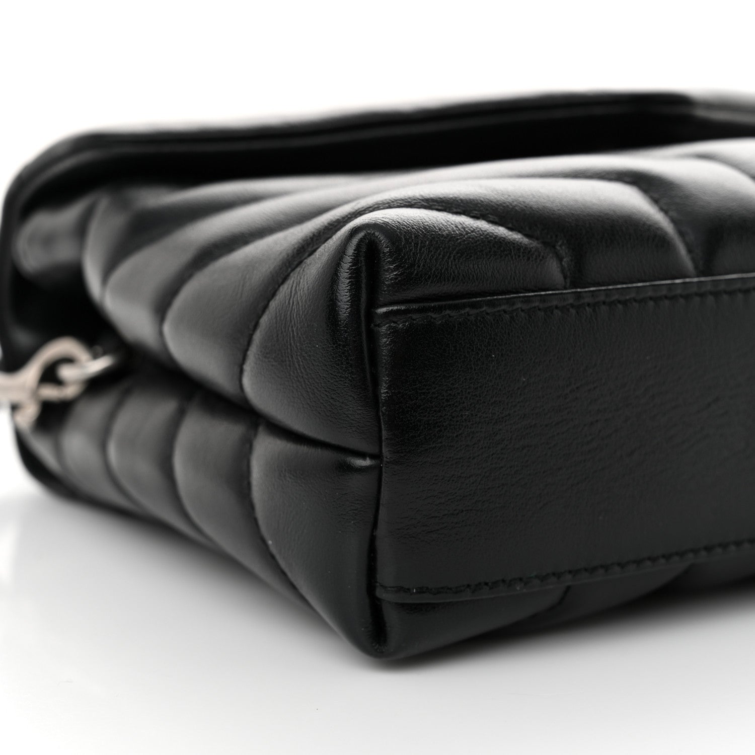 Saint Laurent Calfskin Y Quilted Monogram Toy Loulou Crossbody Bag Black 9 of 12