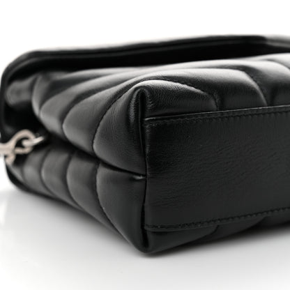 Saint Laurent Calfskin Y Quilted Monogram Toy Loulou Crossbody Bag Black 9 of 12