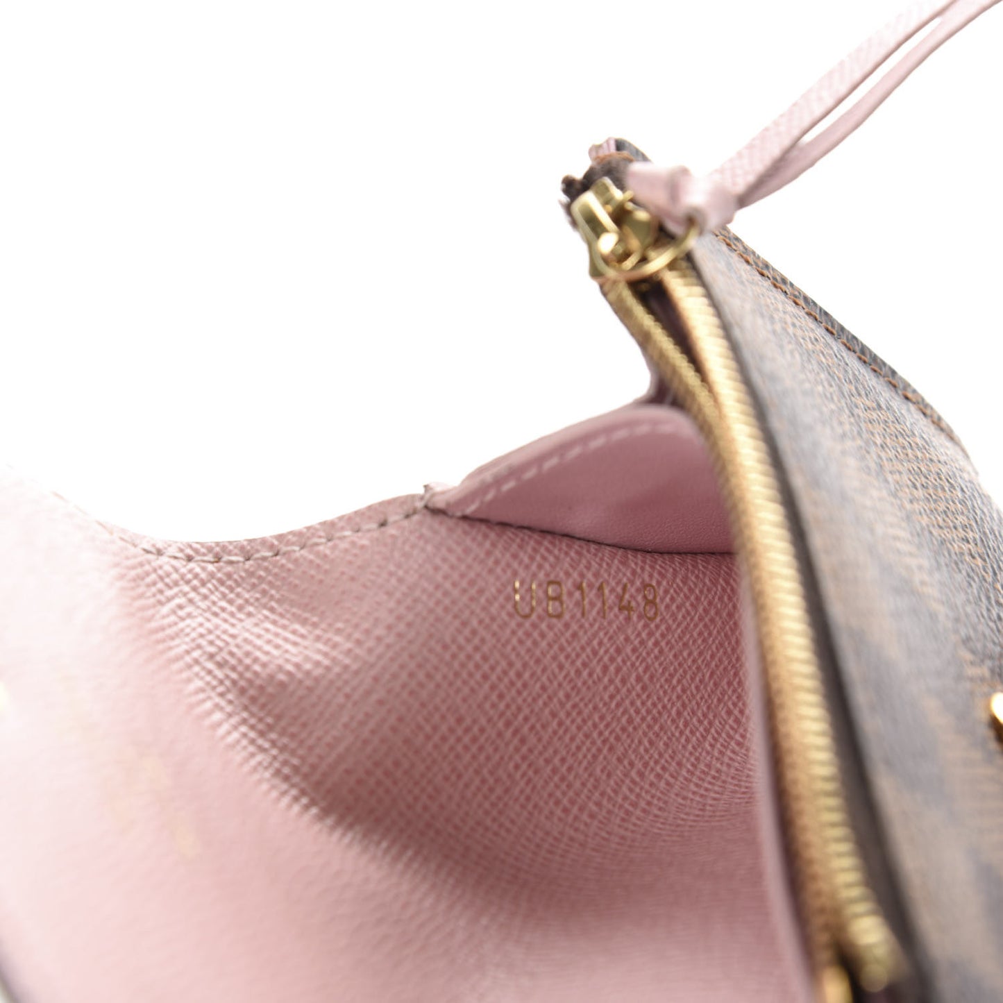 Damier Ebene Rosalie Coin Purse Rose Ballerine