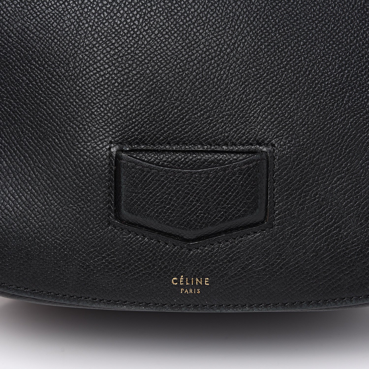 Celine Grained Calfskin Medium Trotteur Black 5 of 17