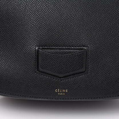Celine Grained Calfskin Medium Trotteur Black 5 of 17