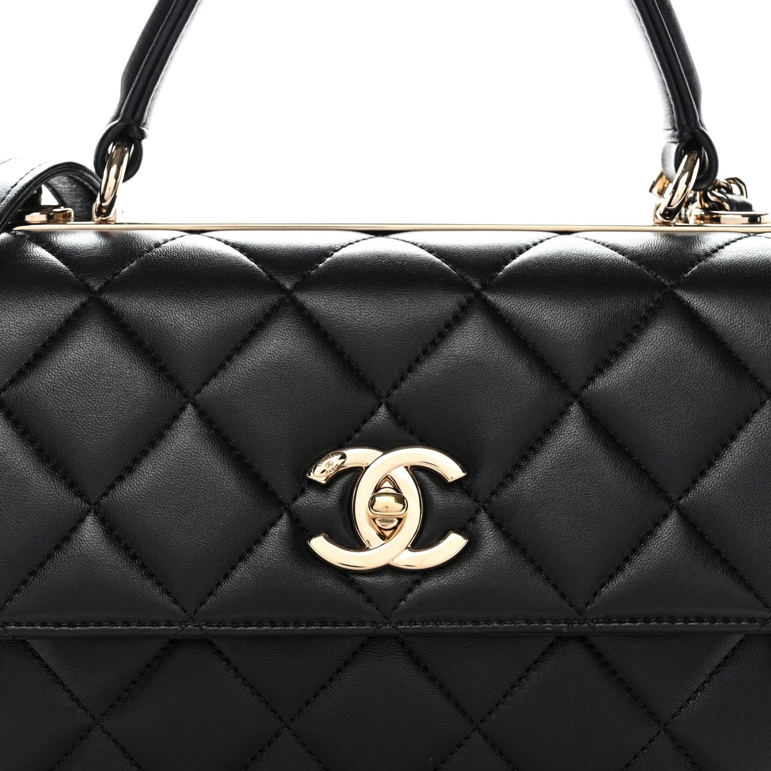 Chanel Lambskin Quilted Small Trendy CC Dual Handle Flap Bag Black 8 of 10