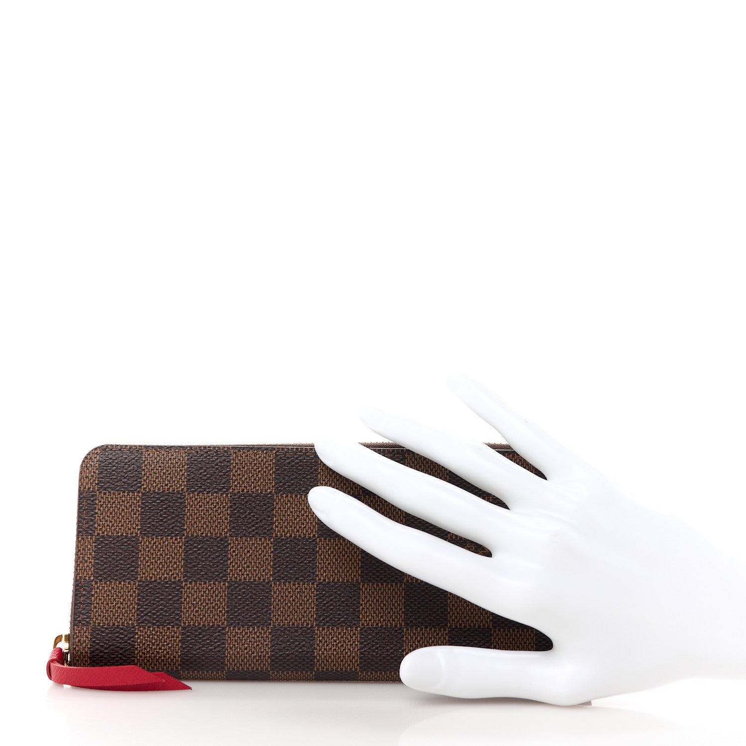 Louis Vuitton Damier Ebene Clemence Wallet Cherry 2 of 10