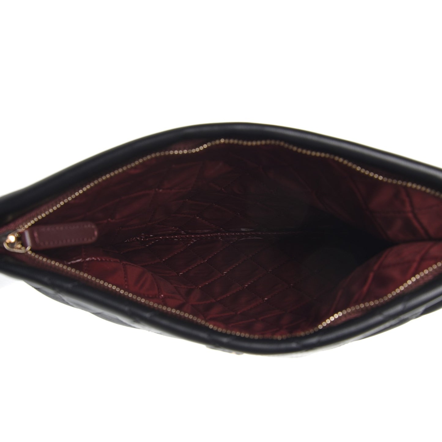 Lambskin Quilted CC Beauty Clutch Black