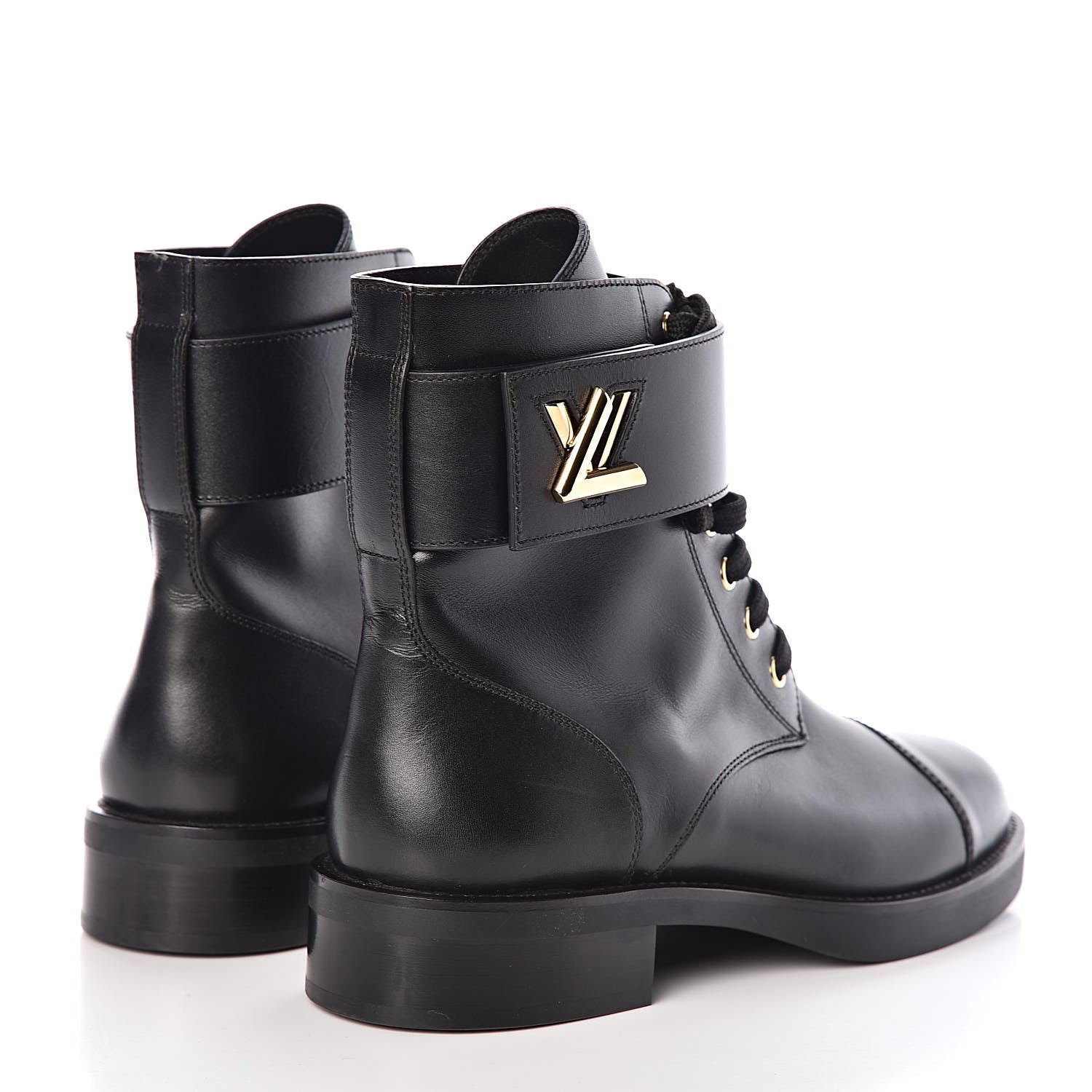 Louis Vuitton Calfskin Wonderland Ranger Boots 39 Black 4 of 8