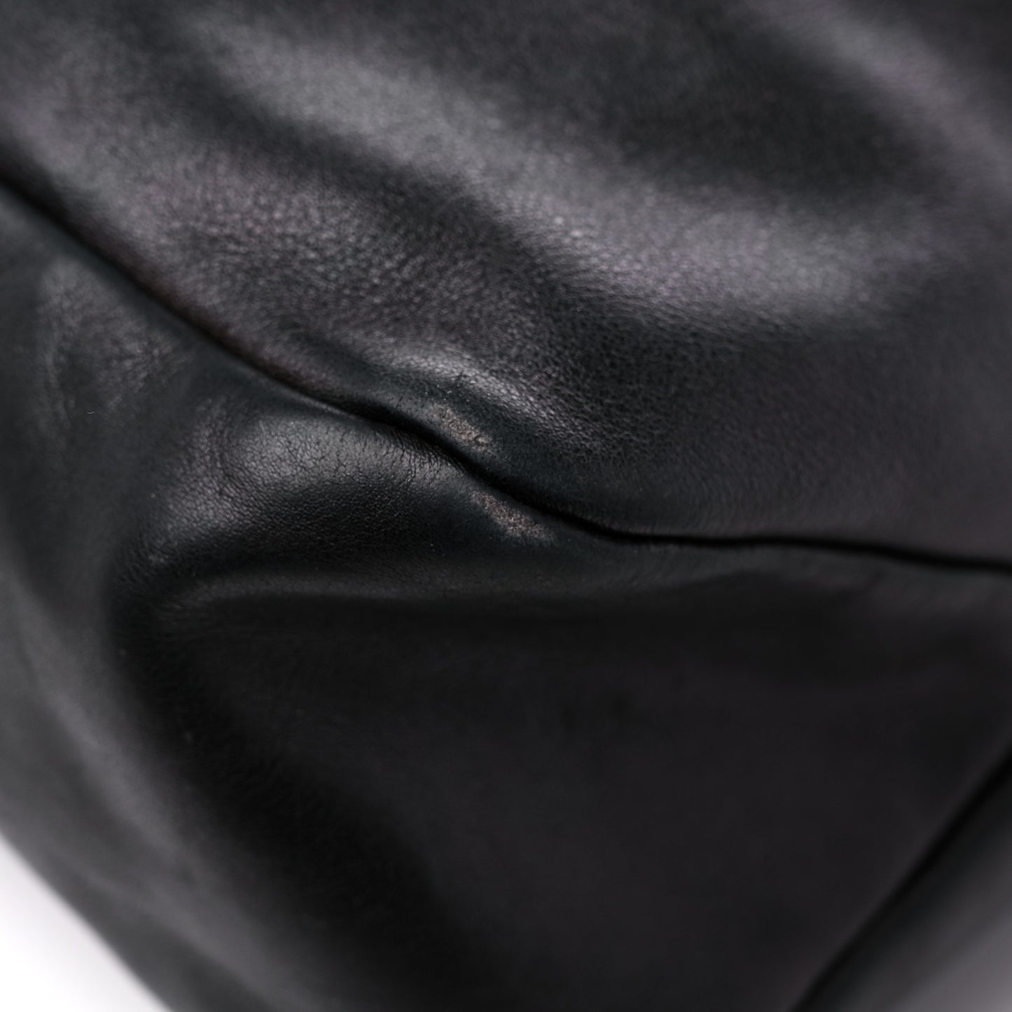 Calfskin Large Horsebit Chain Hobo Black
