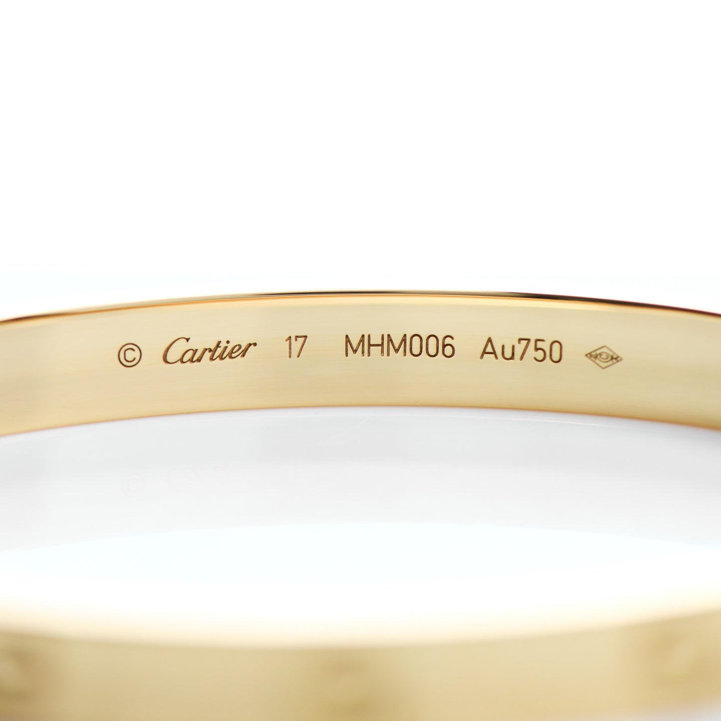 18K Yellow Gold LOVE Bracelet 17