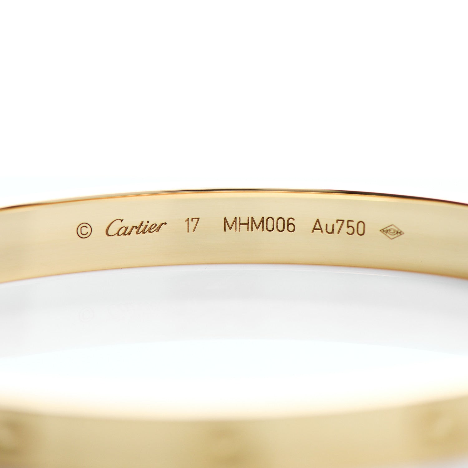 Cartier 18K Yellow Gold LOVE Bracelet 17 4 of 5