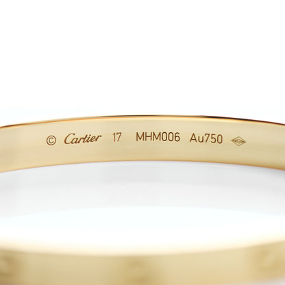 Cartier 18K Yellow Gold LOVE Bracelet 17 4 of 5