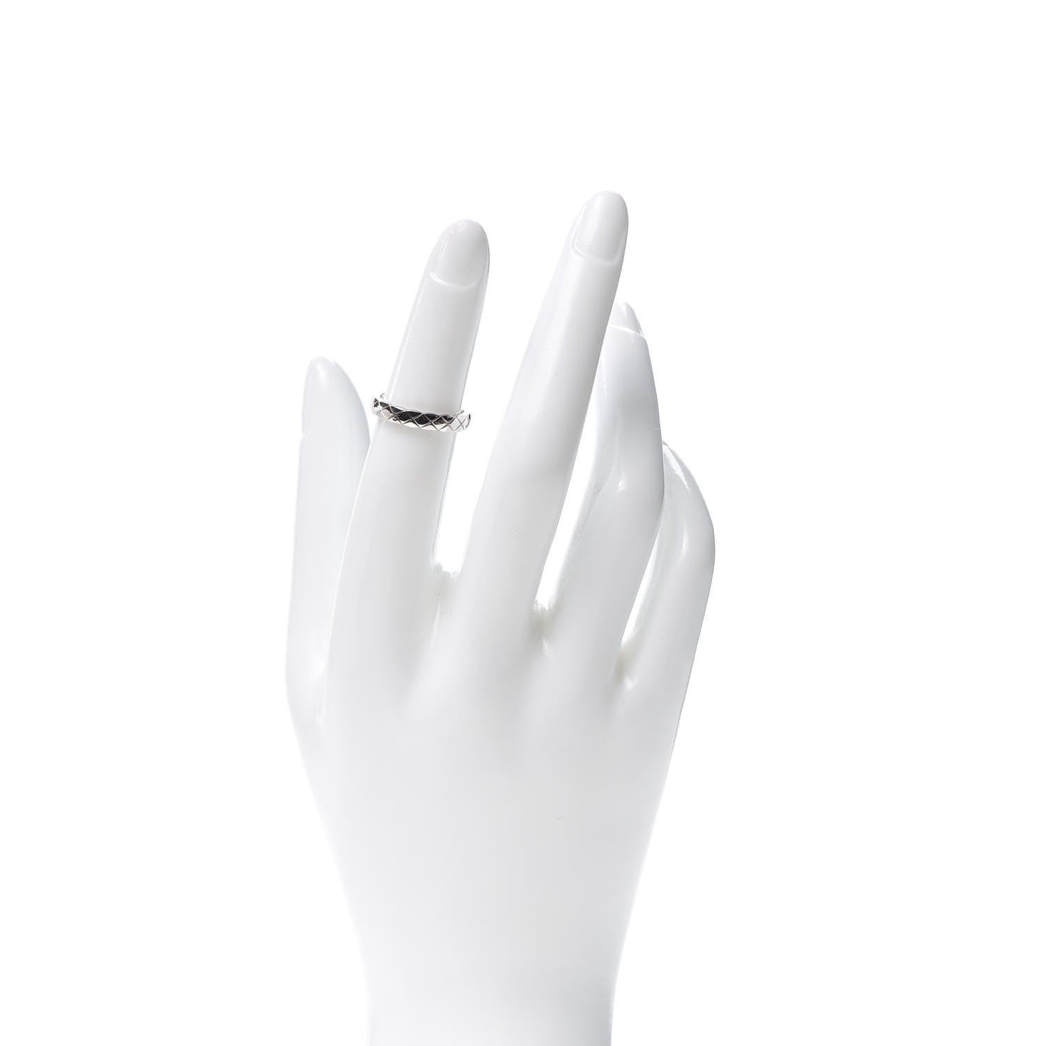 Chanel 18K White Gold Mini Coco Crush Ring 48 4.5 2 of 4