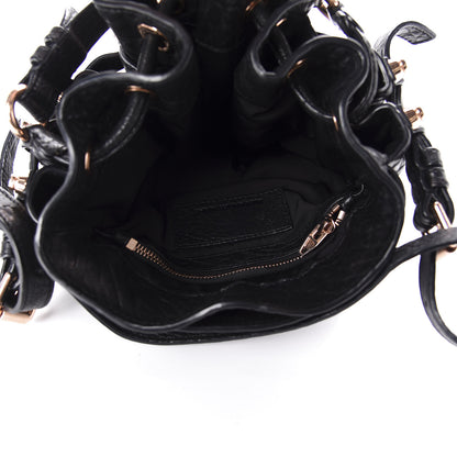 Alexander Wang Pebbled Lambskin Diego Bucket Black Rose Gold Hardware 6 of 10