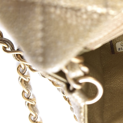 Chanel Metallic Caviar Quilted Mini Rectangular Flap Gold 9 of 9