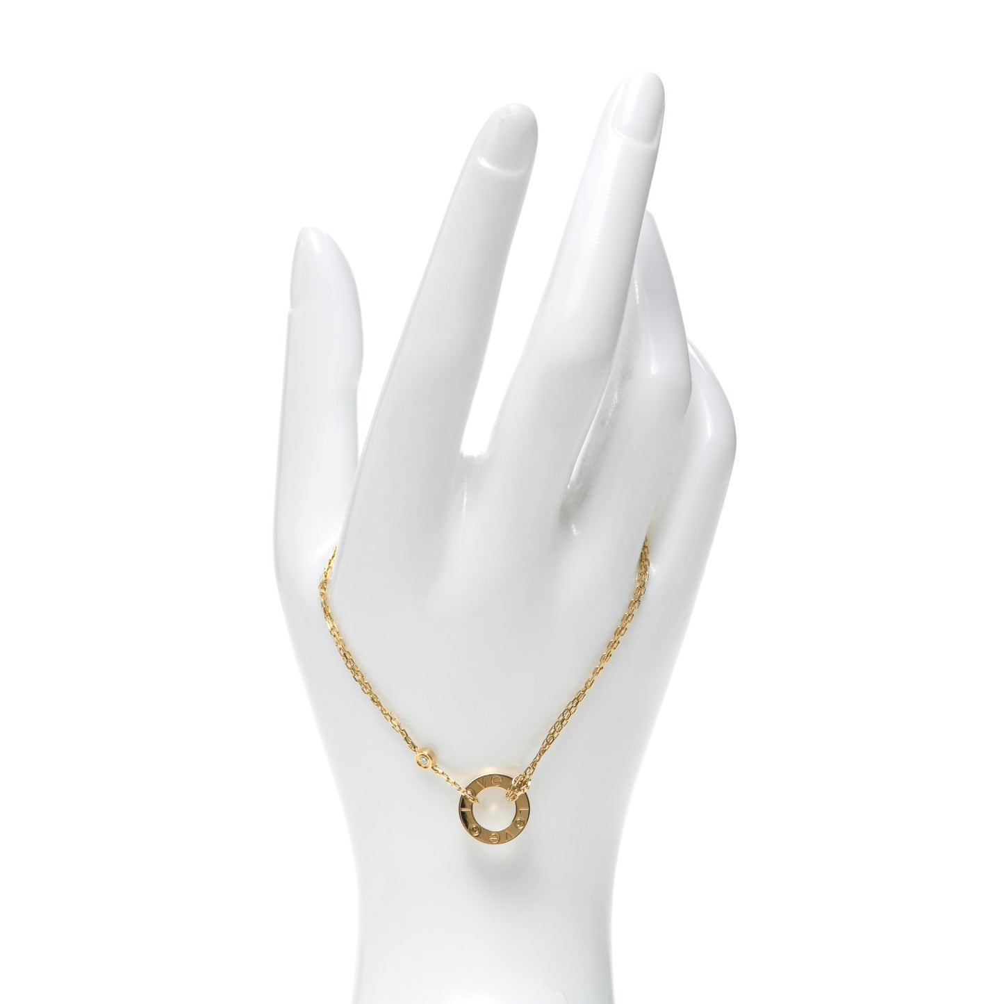18K Yellow Gold Diamond LOVE Bracelet