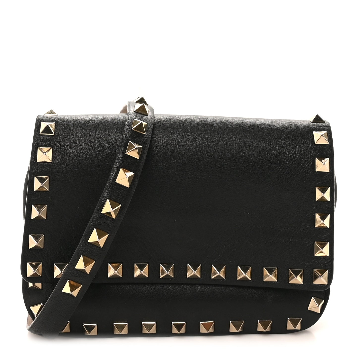 Vitello Rockstud Belt Bag Black
