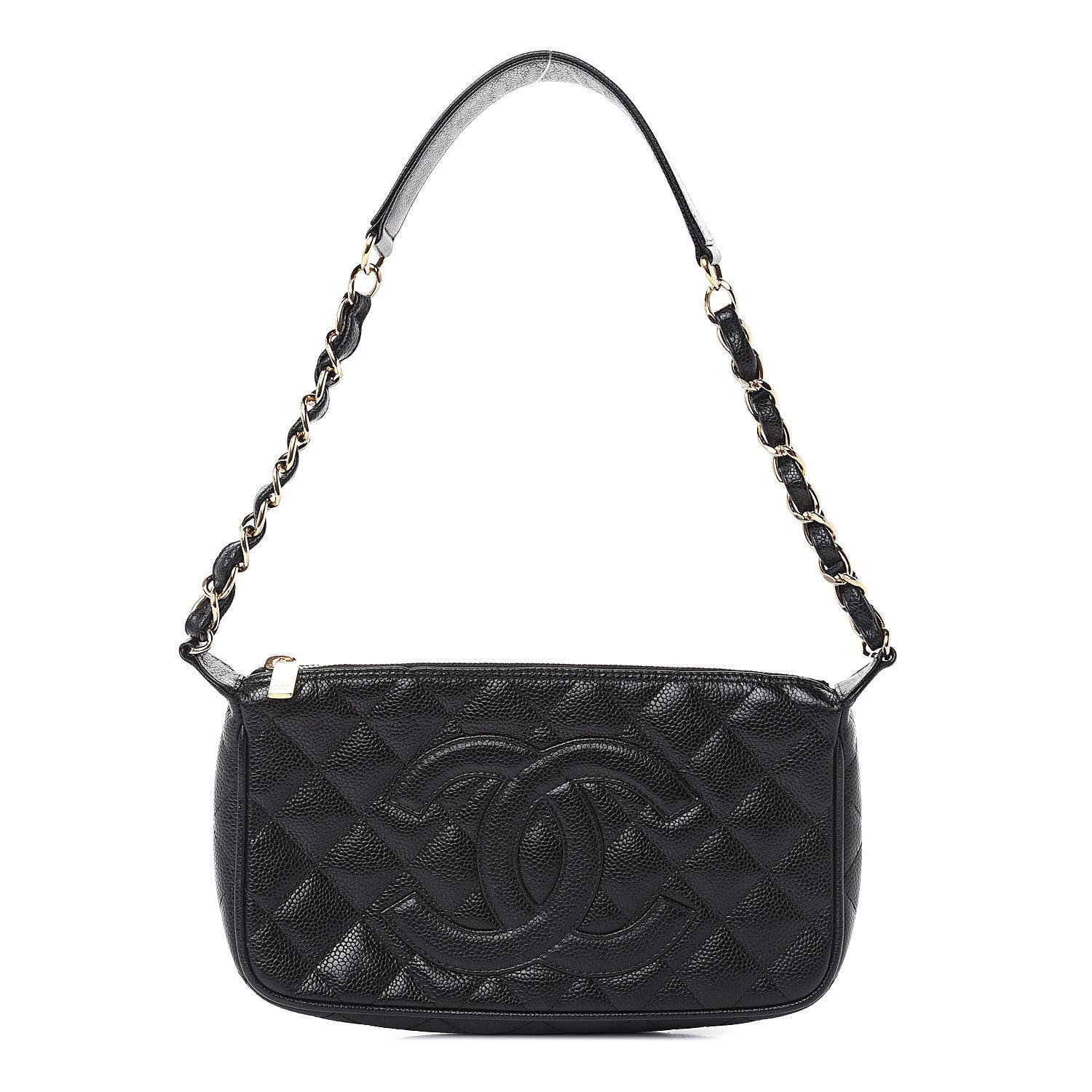 Chanel Caviar Quilted CC Shoulder Bag Black 1 of 11